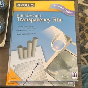 Apollo Plain paper copier transparency film.
